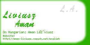 liviusz aman business card